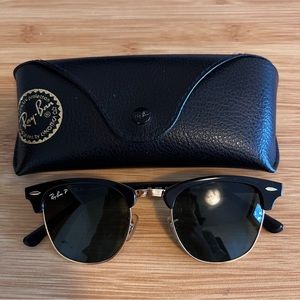 Polarized Clubmaster Ray-Ban - Black